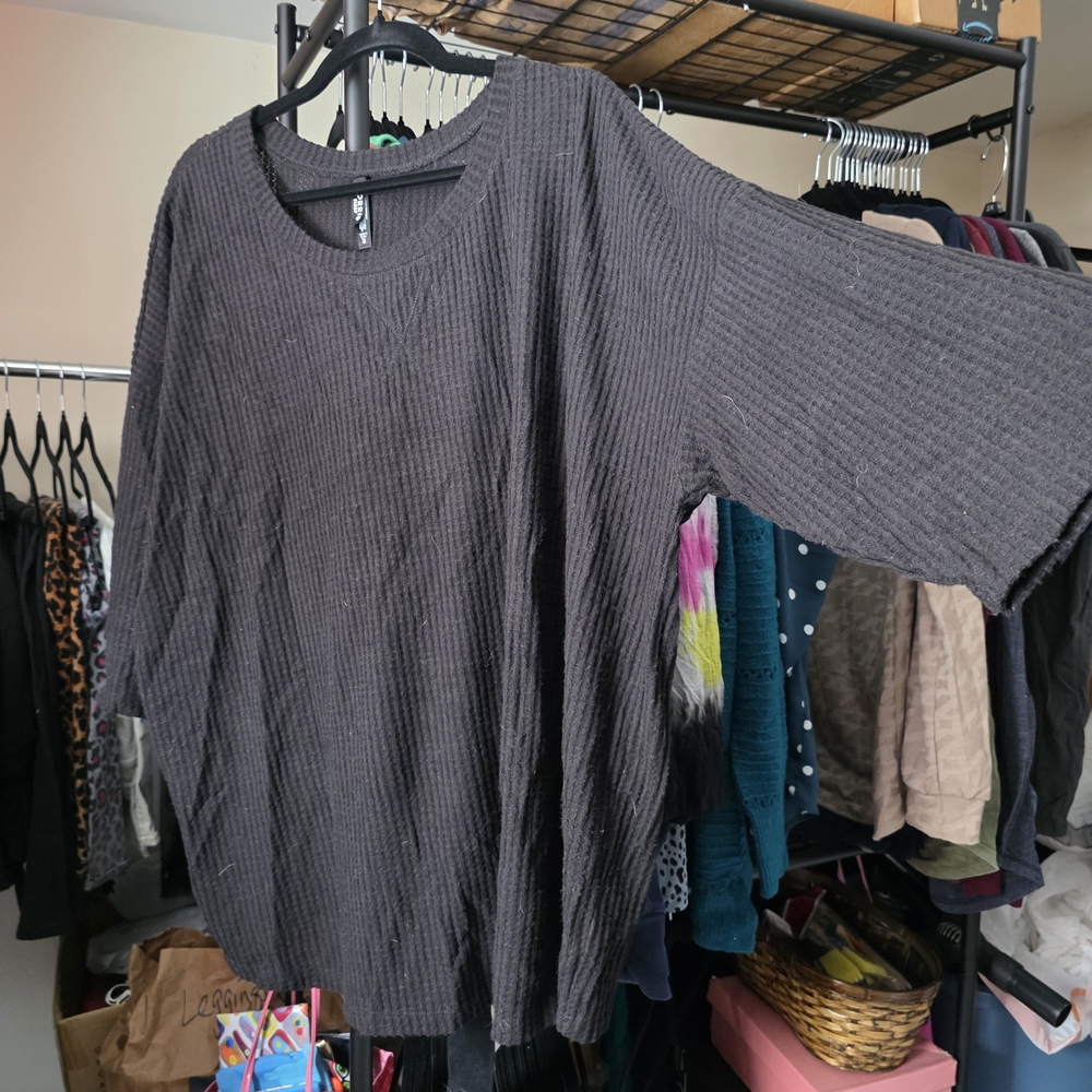 LAST CHANCE SALE!!  Torrid Black Ribbed Pajama Top